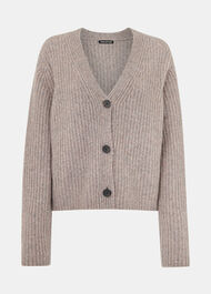 Wool Mix Rib Cardigan